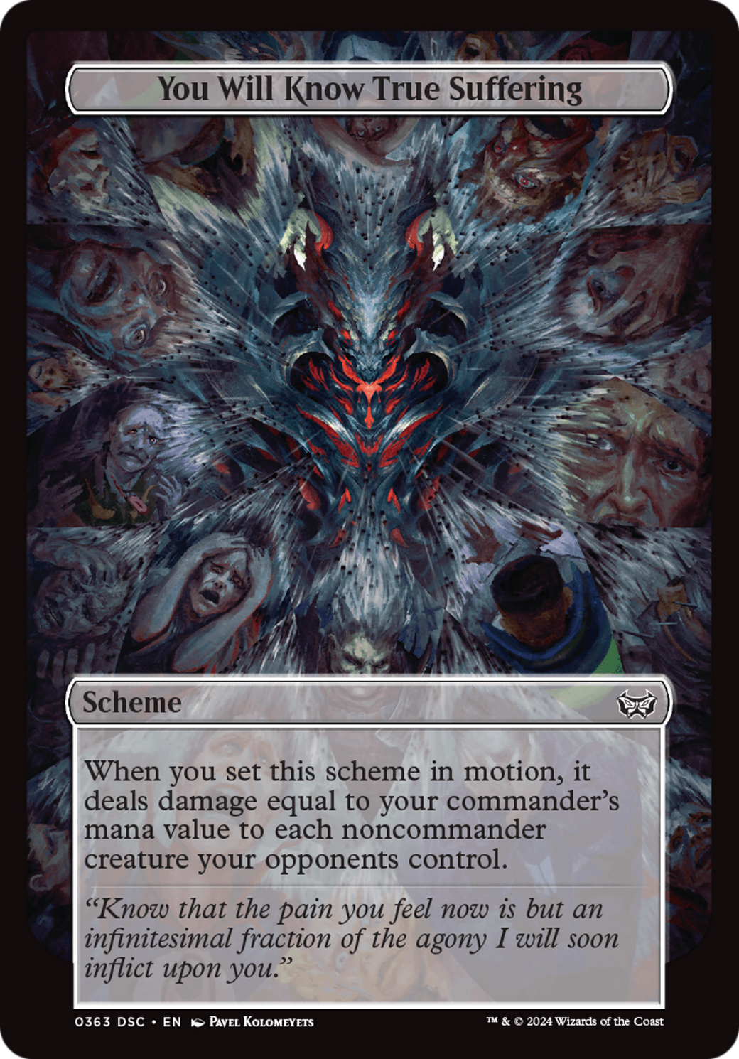 Image of You Will Know True Suffering (Full Art) [Duskmourn: Archenemy]