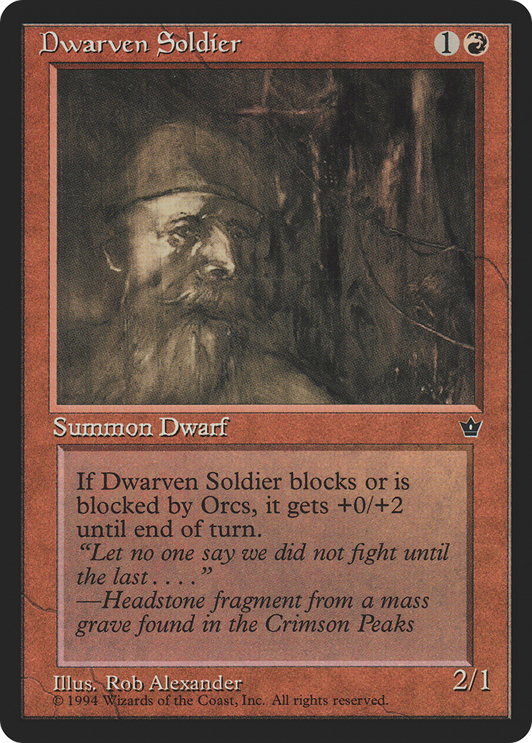 Image of Dwarven Soldier (Rob Alexander) [Fallen Empires]