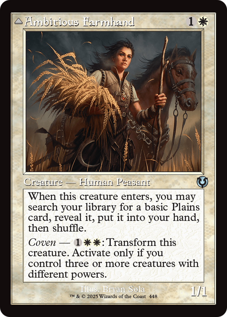 Image of Ambitious Farmhand // Seasoned Cathar (Retro Frame) [Innistrad Remastered]
