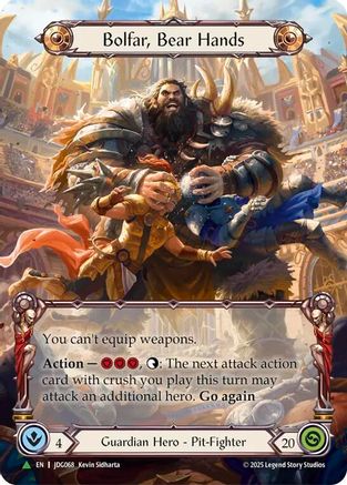 Image of Bolfar, Bear Hands (Marvel) - JDG068 (JDG068) - Flesh and Blood: Promo Cards Cold Foil