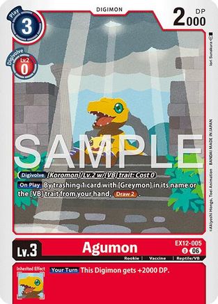 Image of Agumon (EX12-005) - Digital World Shambala