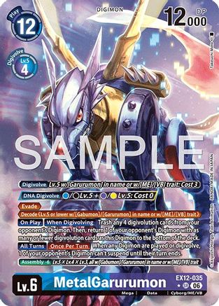 Image of MetalGarurumon (Alternate Art) (EX12-035) - Digital World Shambala Foil