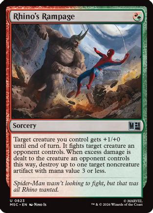 Image of Rhino's Rampage (MSC-823) - Commander: Marvel Super Heroes Foil