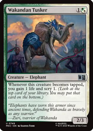 Image of Wakandan Tusker (MSC-748) - Commander: Marvel Super Heroes