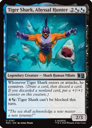 Image of Tiger Shark, Abyssal Hunter (MSC-747) - Commander: Marvel Super Heroes Foil