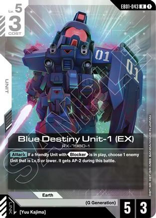 Image of Blue Destiny Unit-1 (EX) (EB01-043) - Eternal Nexus Holofoil