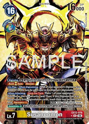 Image of Susanoomon (Alternate Art) (EX12-076) - Digital World Shambala Foil