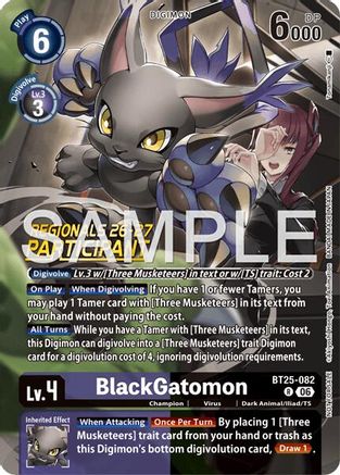Image of BlackGatomon (Regionals 26-27 Season 2 Participant) (BT25-082) - Dual Revolution Foil