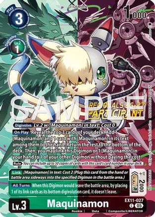 Image of Maquinamon (Regionals 26-27 Season 2 Participant) (EX11-027) - Dawn of Liberator Foil