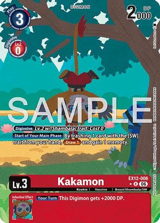 Image of Kakamon (Box Topper) (EX12-006) - Digital World Shambala Foil