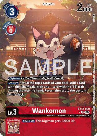 Image of Wankomon (Box Topper) (EX12-009) - Digital World Shambala Foil