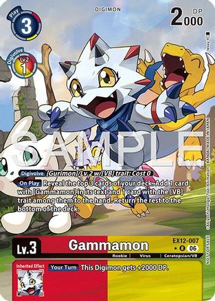Image of Gammamon (Box Topper) (EX12-007) - Digital World Shambala Foil