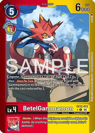 Image of BetelGammamon (Limited Foil) (EX12-013) - Digital World Shambala Foil