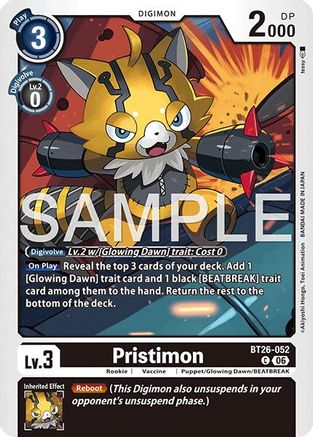 Image of Pristimon (BT26-052) - Timeless Bonds