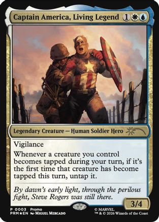 Image of Captain America, Living Legend (MEDIA-003) - Media Promos Foil