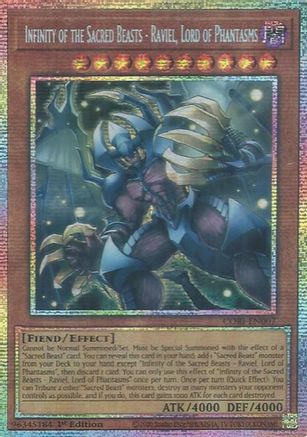 Image of Infinity of the Sacred Beasts - Raviel, Lord of Phantasms (Starlight Rare) (CORI-EN007) - Chaos Origins 1st Edition