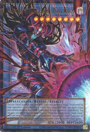 Image of Magician of Dark Chaos - Black Chaos (Extended Art) (CORI-EN027) - Chaos Origins 1st Edition