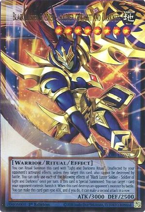 Image of Black Luster Soldier - Soldier of Light and Darkness (Extended Art) (CORI-EN028) - Chaos Origins 1st Edition