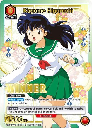 Image of Kagome Higurashi (Winner) (UEPR/IYS-1-063) - Union Arena Promotion Cards Foil