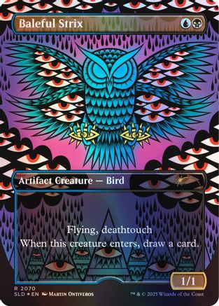 Image of Baleful Strix (2070) (Rainbow Foil) (SLD-2070) - Secret Lair Drop Series Foil