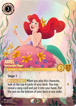 Image of Ariel - Spectacular Singer (1) - Disney Lorcana Promo Cards Holofoil