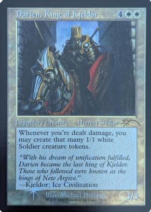 Image of Darien, King of Kjeldor (Retro Frame) (SLD-7135) - Secret Lair Drop Series Foil