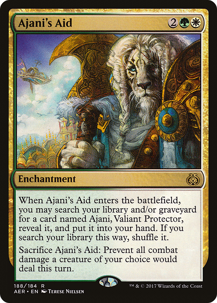 Image of Ajani's Aid (AER-188) - Aether Revolt Foil