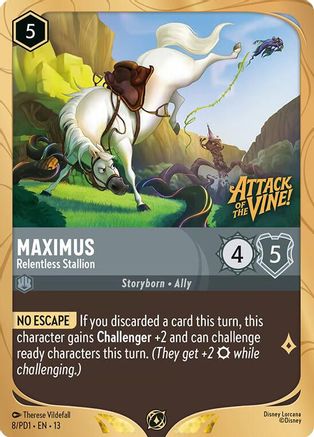 Image of Maximus - Relentless Stallion (8) - Disney Lorcana Promo Cards Holofoil