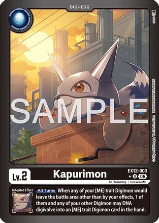 Image of Kapurimon (Limited Foil) (EX12-003) - Digital World Shambala Foil
