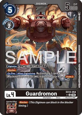 Image of Guardromon (Limited Foil) (EX12-054) - Digital World Shambala Foil