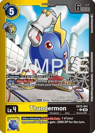 Image of Thundermon (Limited Foil) (EX12-041) - Digital World Shambala Foil