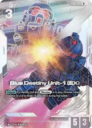 Image of Blue Destiny Unit-1 (EX) (R+) (EB01-043) - Eternal Nexus Holofoil