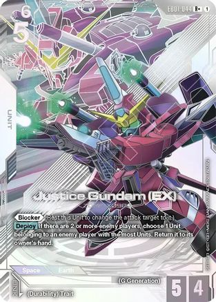 Image of Justice Gundam (EX) (R+) (EB01-044) - Eternal Nexus Holofoil