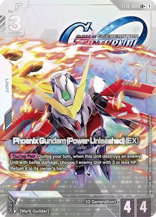 Image of Phoenix Gundam (Power Unleashed) (EX) (LR+) (ST10-006) - Starter Deck 10 Generation Pulse Holofoil