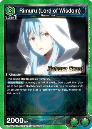 Image of Rimuru (Lord of Wisdom) (UEPR/TSK-1-092) - UE20BT That Time I Got Reincarnated as a Slime Release Event Cards