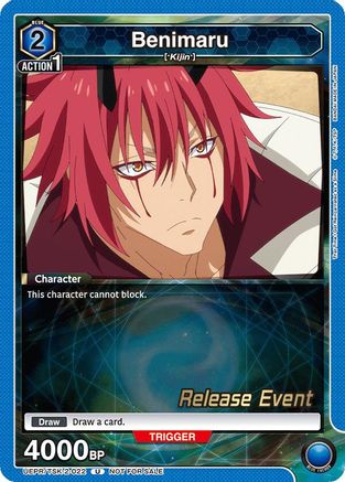 Image of Benimaru (022) (UEPR/TSK-2-022) - UE20BT That Time I Got Reincarnated as a Slime Release Event Cards