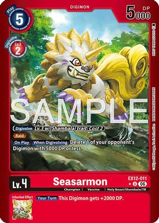 Image of Seasarmon (Limited Foil) (EX12-011) - Digital World Shambala Foil