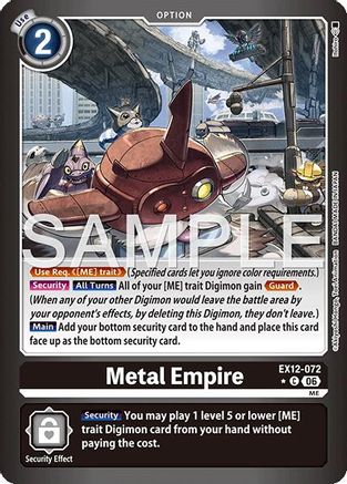 Image of Metal Empire (Limited Foil) (EX12-072) - Digital World Shambala Foil