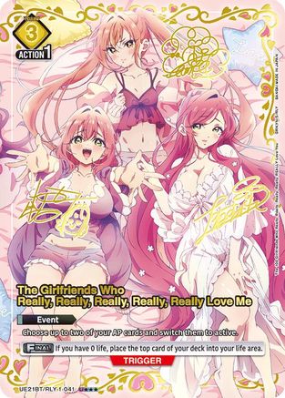 Image of The Girlfriends Who Really, Really, Really, Really, Really Love Me (041) (U***) (UE21BT/RLY-1-041) - UE21BT The 100 Girlfriends Who Really Really Really Really REALLY Love You Foil