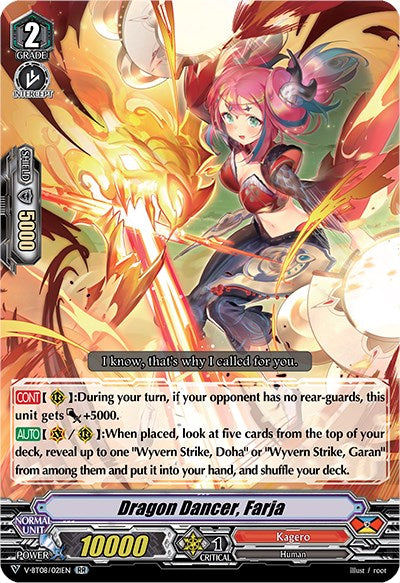 Image of Dragon Dancer, Farja (V-BT08/021EN RR) [Silverdust Blaze]