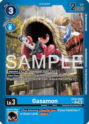 Image of Gasamon (Limited Foil) (EX12-020) - Digital World Shambala Foil