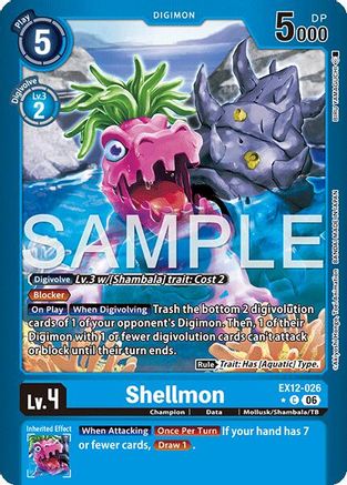 Image of Shellmon (Limited Foil) (EX12-026) - Digital World Shambala Foil