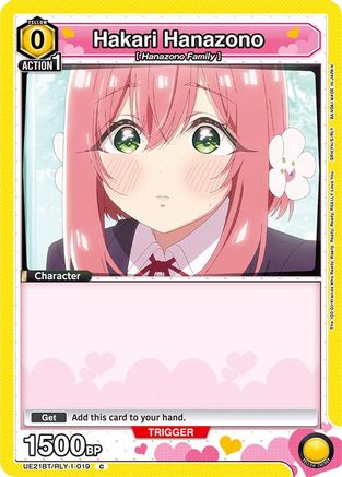 Image of Hakari Hanazono (019) (Box Topper Foil) (UE21BT/RLY-1-019) - UE21BT The 100 Girlfriends Who Really Really Really Really REALLY Love You Foil