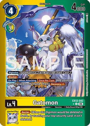 Image of Gatomon (Limited Foil) (EX12-042) - Digital World Shambala Foil