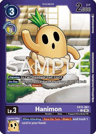 Image of Hanimon (Limited Foil) (EX12-061) - Digital World Shambala Foil