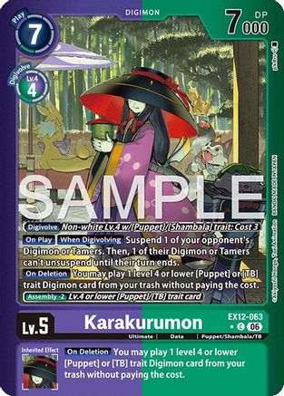 Image of Karakurumon (Limited Foil) (EX12-063) - Digital World Shambala Foil