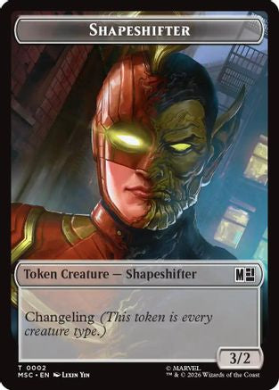Image of Shapeshifter (002) // Villain (009) Double-Sided Token (MSC-2 // 9) - Commander: Marvel Super Heroes