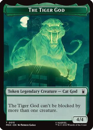 Image of The Tiger God // Sturdy Shield Double-Sided Token (MSH-15 // 21) - Marvel Super Heroes