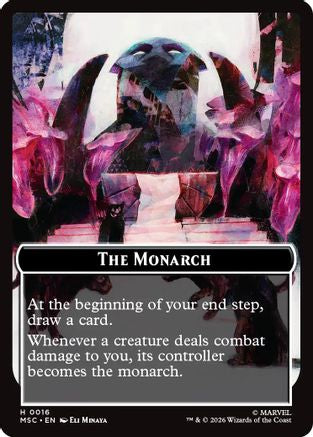 Image of The Monarch (016) // Vibranium (031) Double-Sided Token (Surge Foil) (MSC-16 // 31) - Commander: Marvel Super Heroes Foil