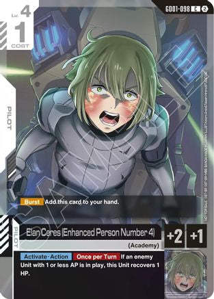 Image of Elan Ceres (Enhanced Person Number 4) (Store Tournament Participation Pack 05) (GD01-098) - Gundam Promotional Cards Holofoil